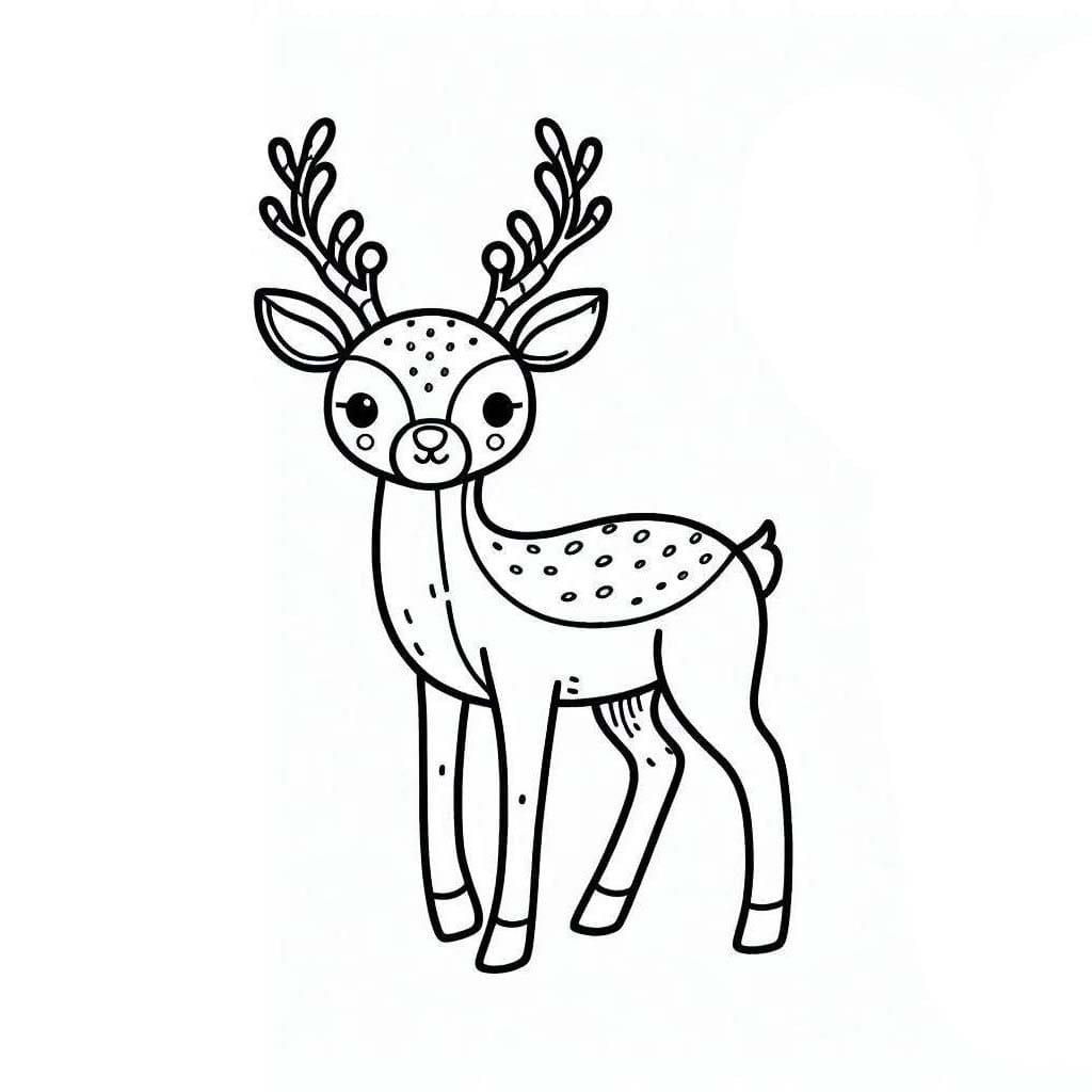 Coloriage Cerfs 2