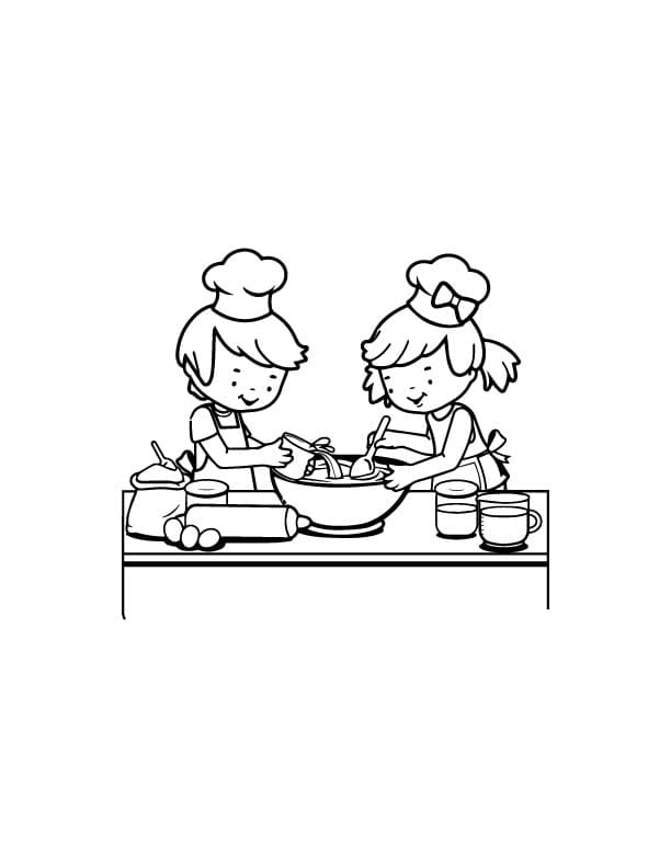 Coloriage Cuisinier 11