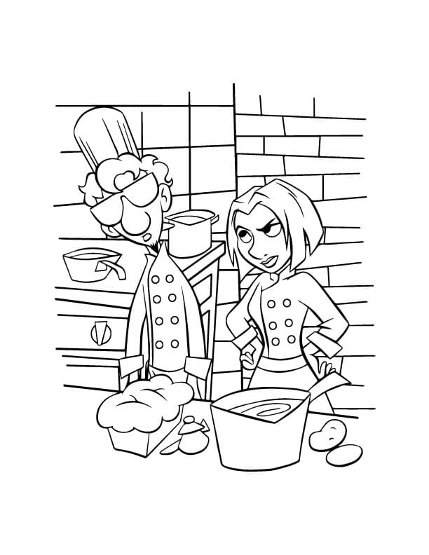 Coloriage Cuisinier 3