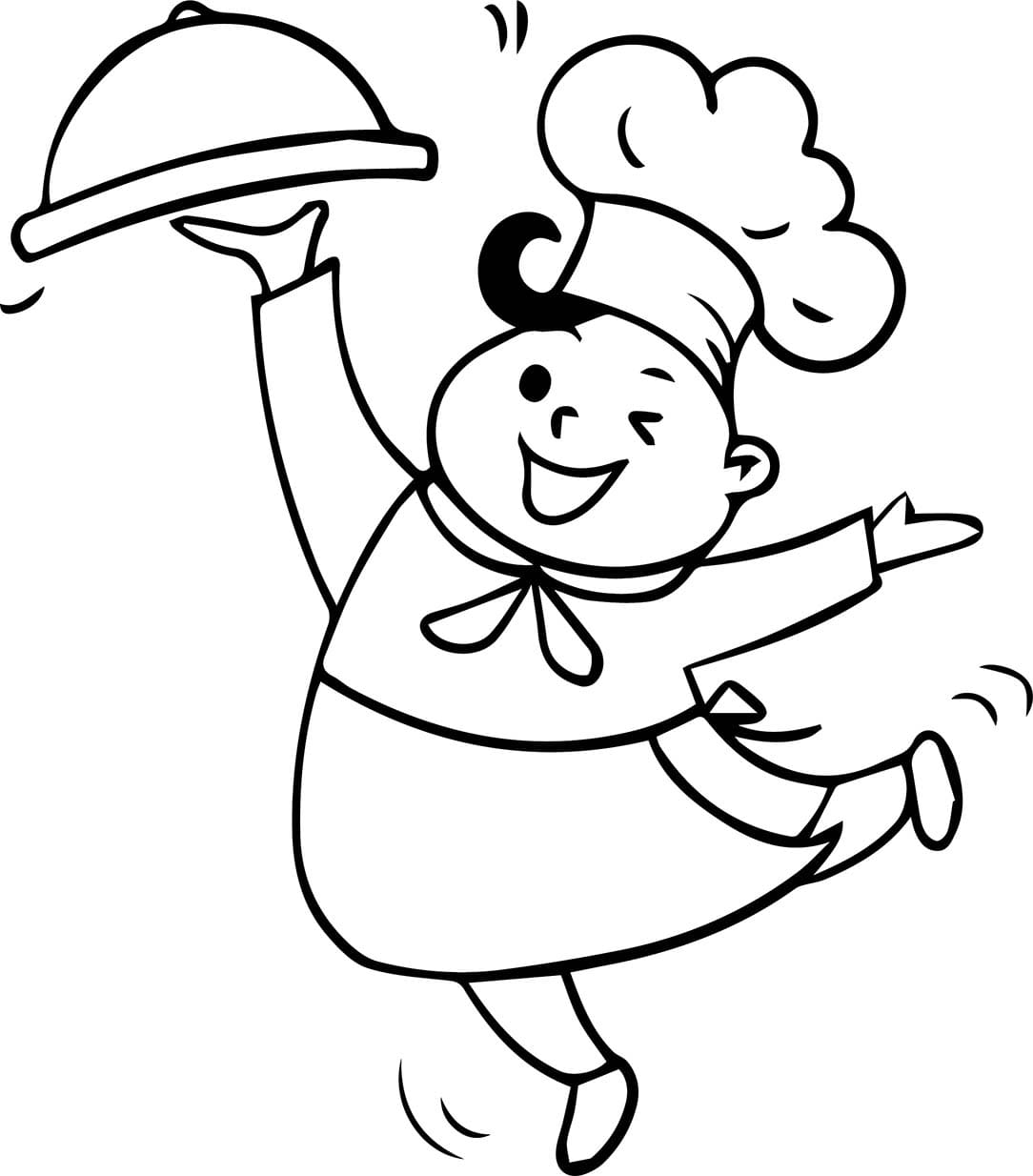 Coloriage Cuisinier 4