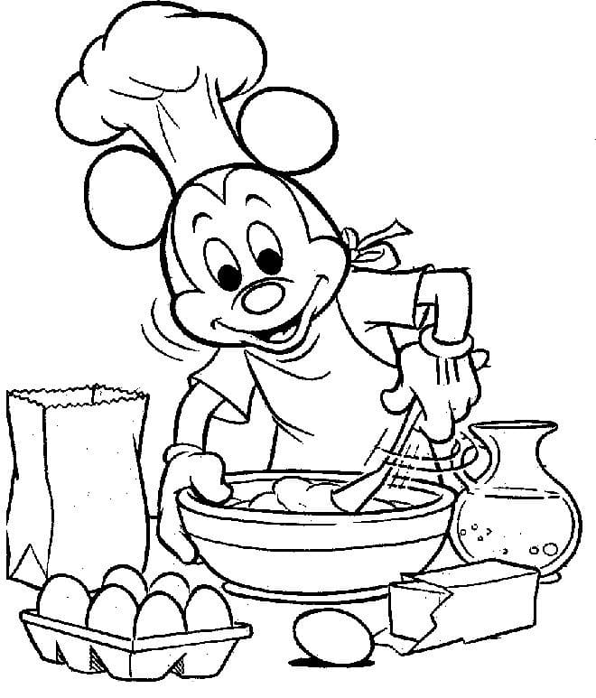 Coloriage Dessin animé cuisinier gratuit