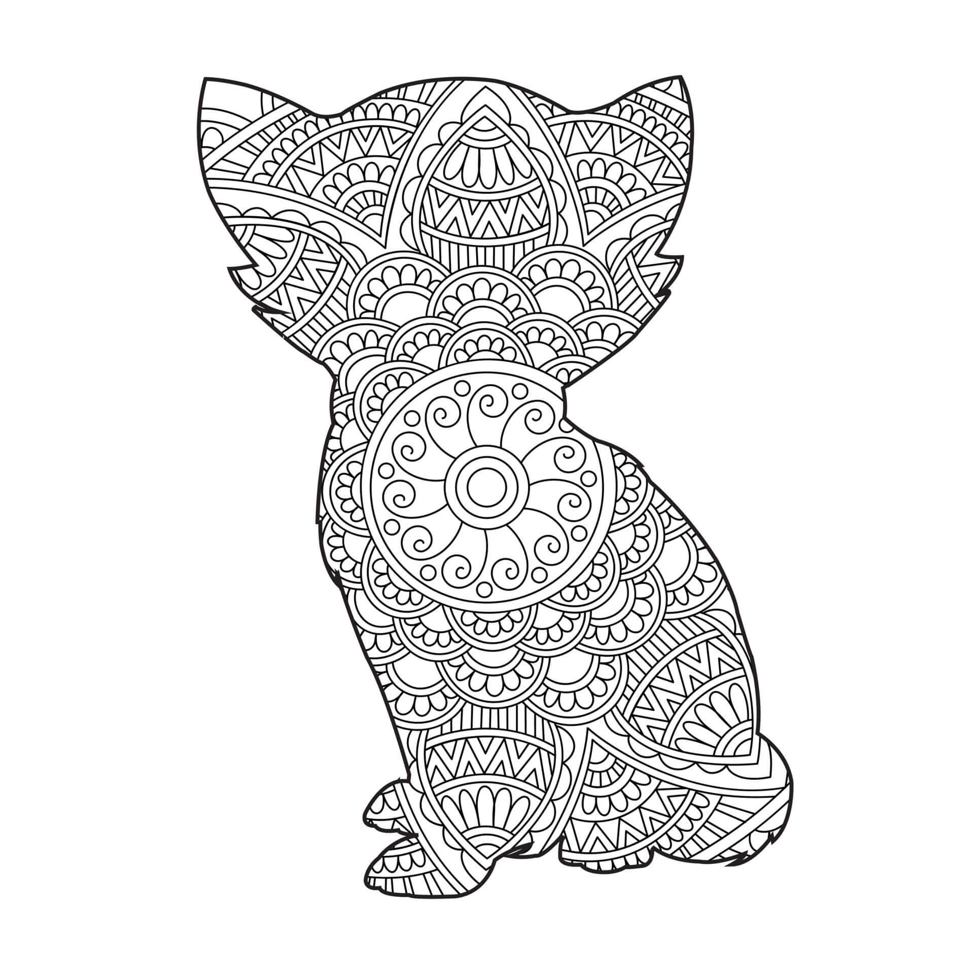 Coloriage Dessin de chat mandala images gratuites