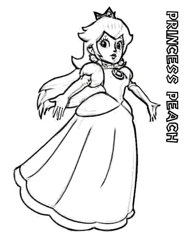 Coloriage Dessin de la princesse Peach