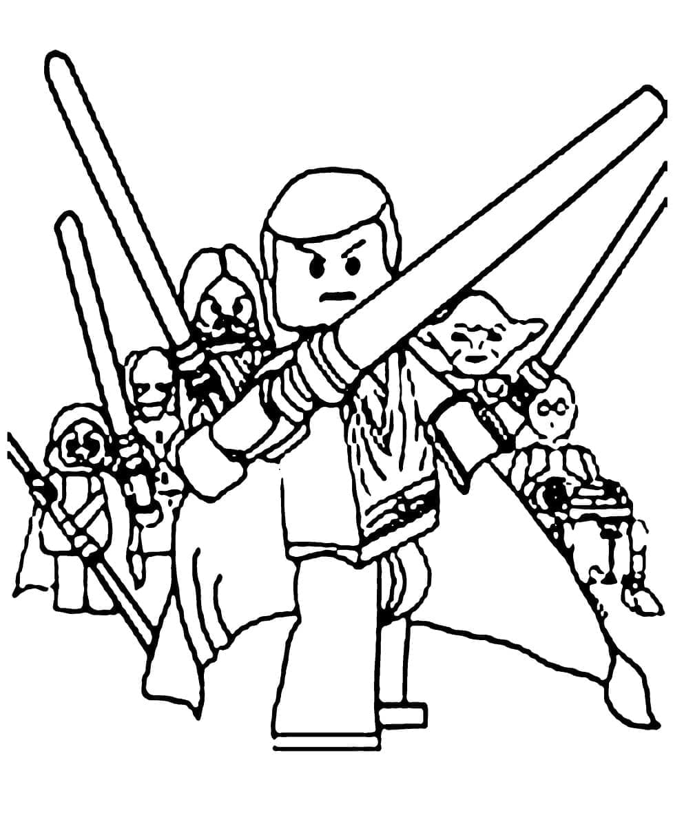 Coloriage Dessin de Lego Star Wars