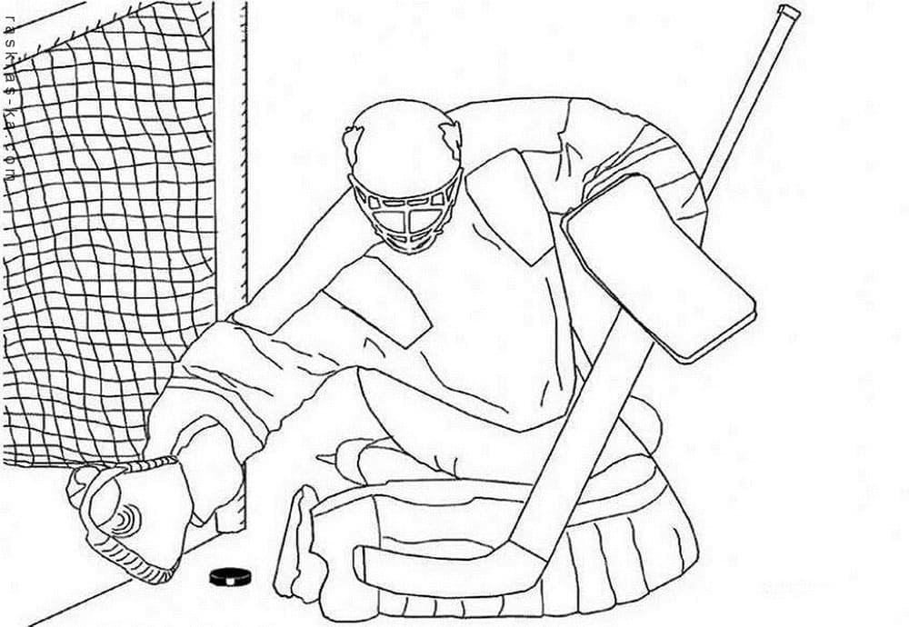 Coloriage Dessin gratuit de hockey