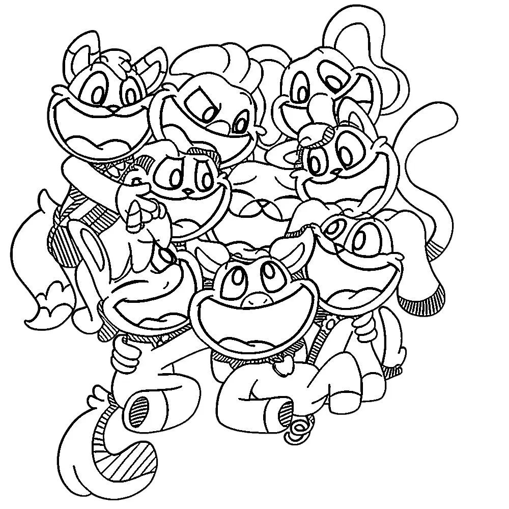 Coloriage Dessin Smiling Critters Chiffre