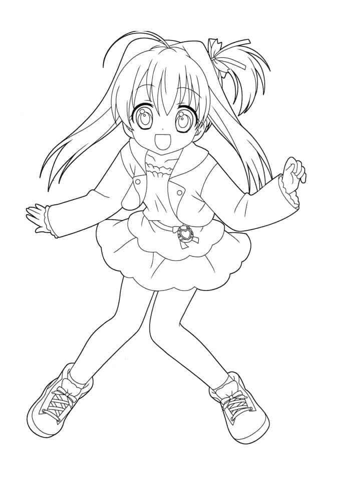 Coloriage Dessine Akari de Jewelpet