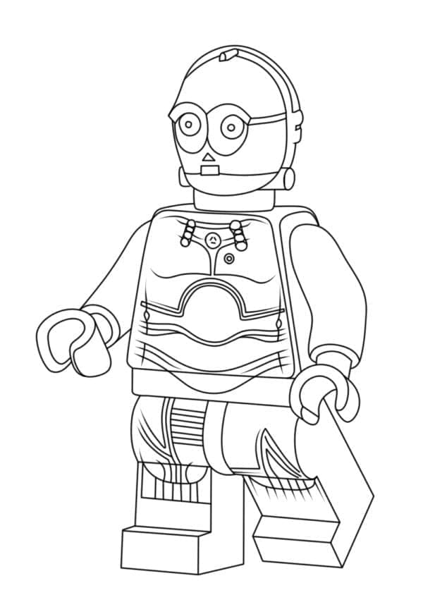 Coloriage Dessine Lego Star Wars C-3PO