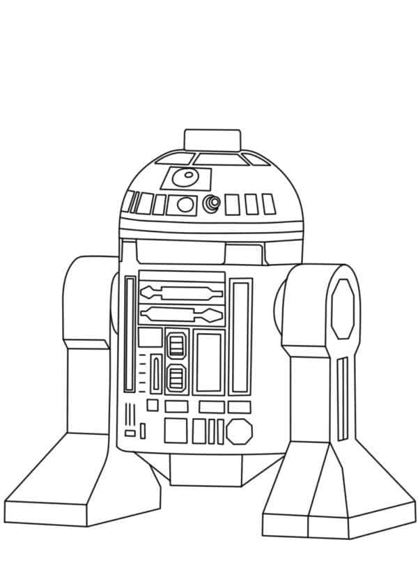 Coloriage Dessine R2-D2 de Lego Star Wars