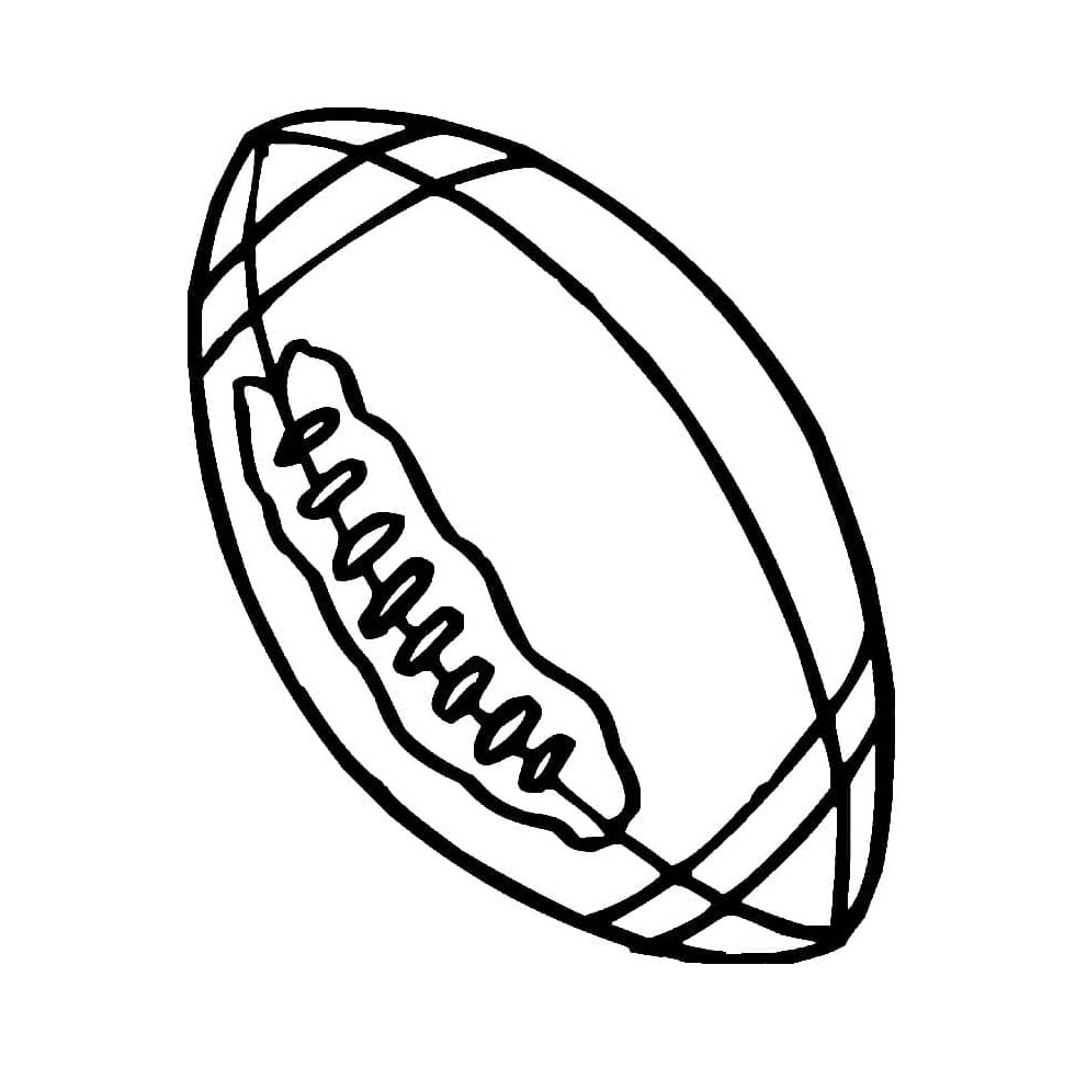 Coloriage Dessine un ballon de rugby