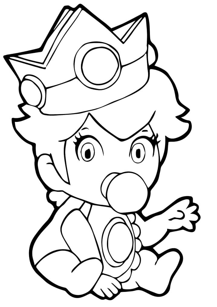 Coloriage Dessiner Bébé Princesse Peach