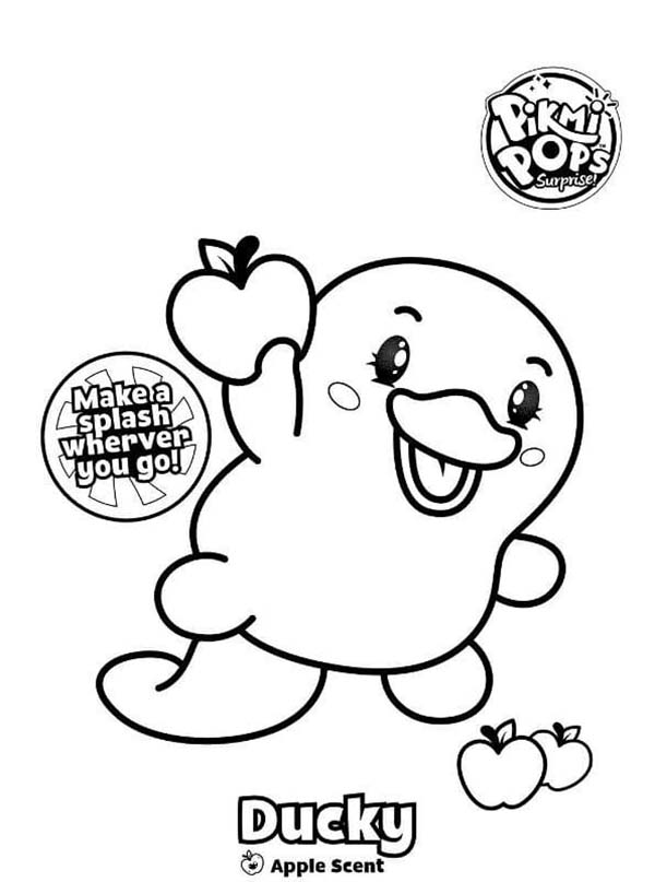 Coloriage Dessiner De Pikmi Pops Ducky