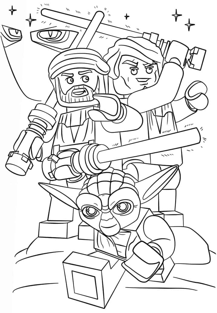 Coloriage Dessiner des Lego Star Wars à imprimer