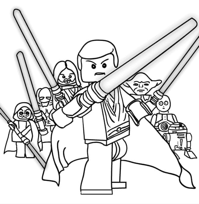 Coloriage Dessiner des Lego Star Wars imprimables