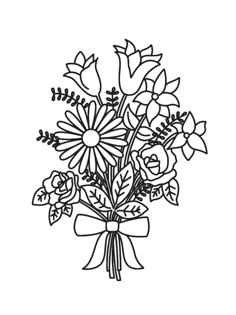 Coloriage Dessiner fleur de mariage