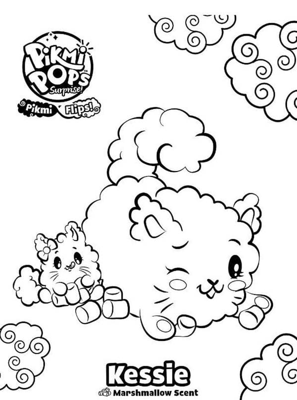 Coloriage Dessiner imprimable Pikmi Pops Kessie