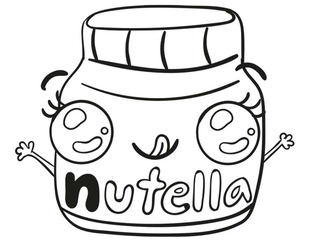 Coloriage Dessiner Kawaii Nutella très Kawaii