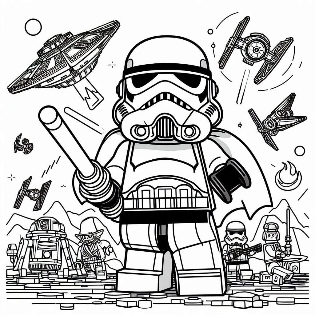 Coloriage Dessiner Lego Star Wars 2