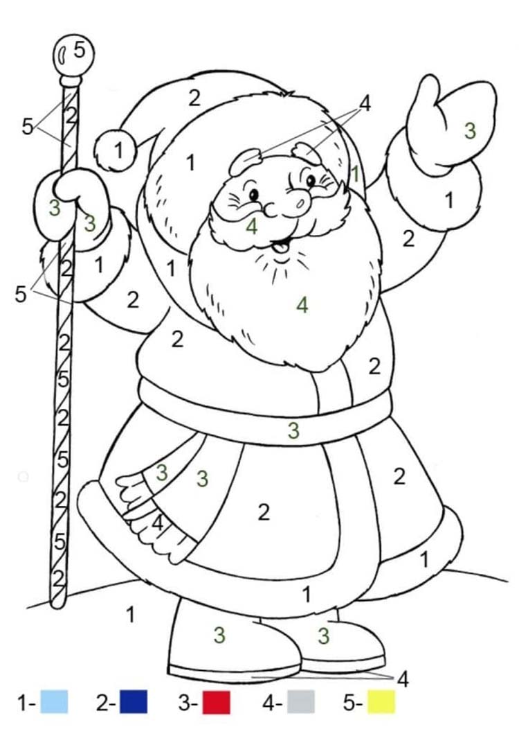 Coloriage Dessiner Magique Père Noël