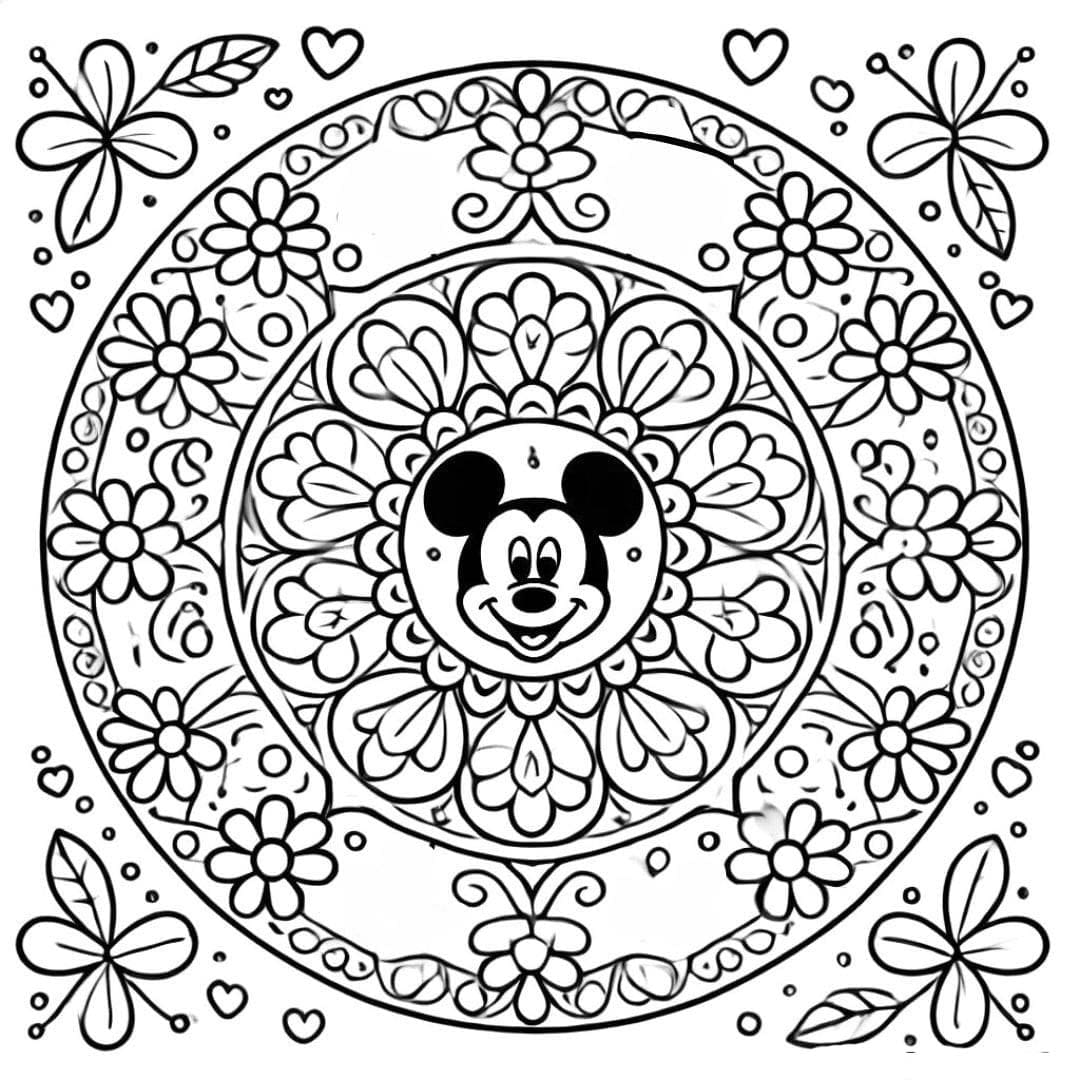 Coloriage Dessiner Mandala Disney 17