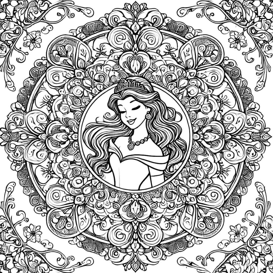 Coloriage Dessiner Mandala Disney facile