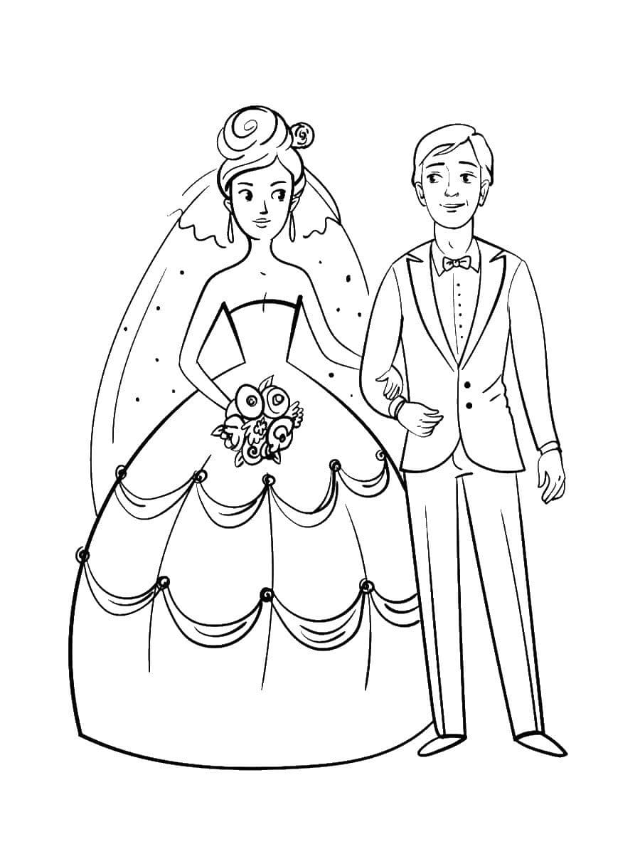 Coloriage Dessiner mariage imprimable