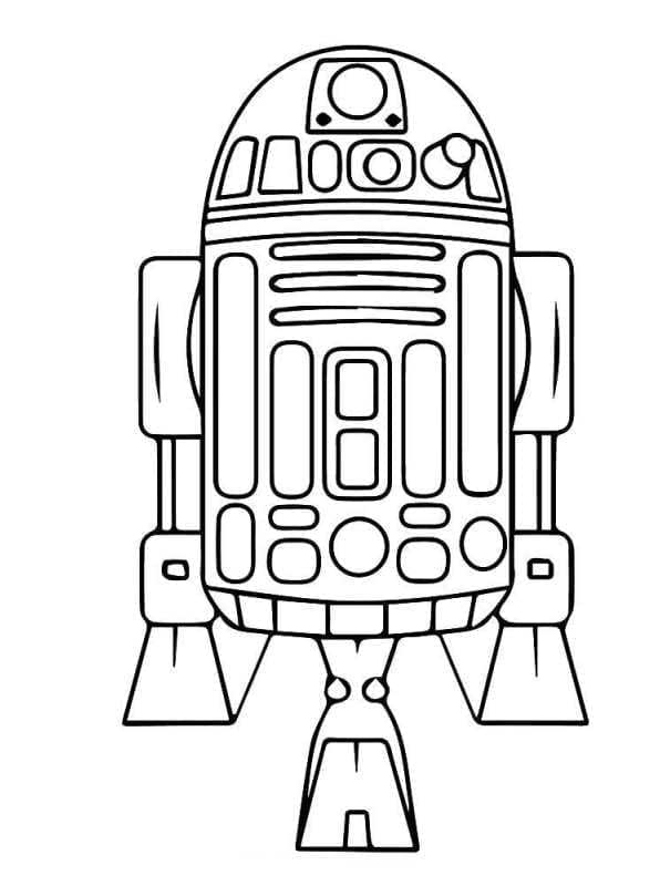 Coloriage Dessiner R2-D2 en Lego Star Wars