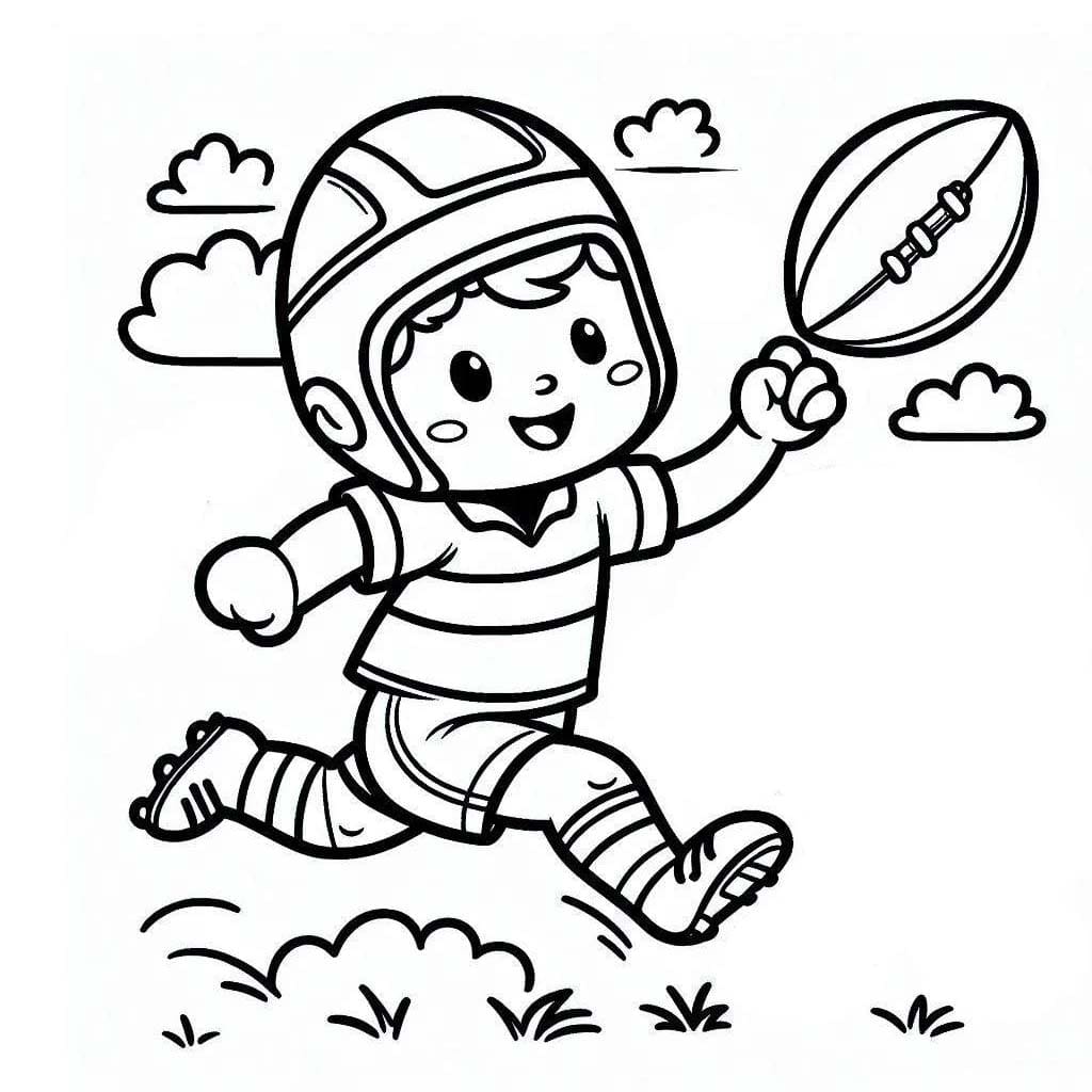 Coloriage Dessiner Rugby 8