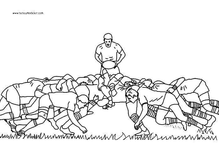 Coloriage Dessiner un match de rugby