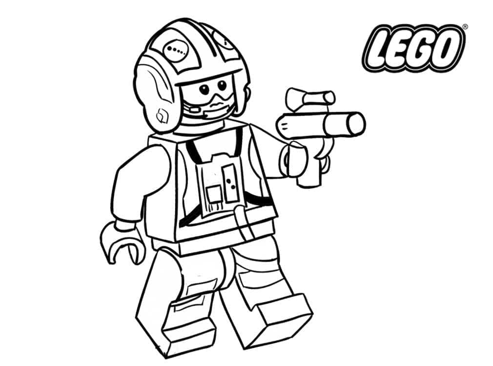 Coloriage Dessiner un soldat Lego Star Wars