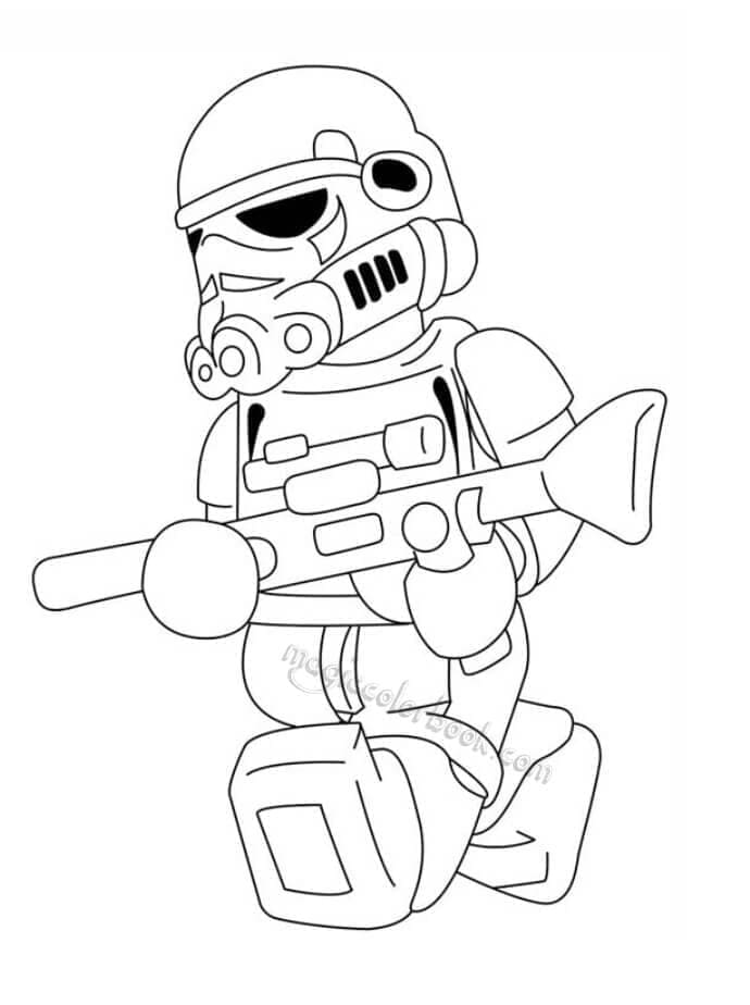 Coloriage Dessiner un Stormtrooper Lego Star Wars