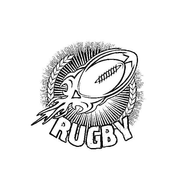 Coloriage Dessiner un symbole de rugby