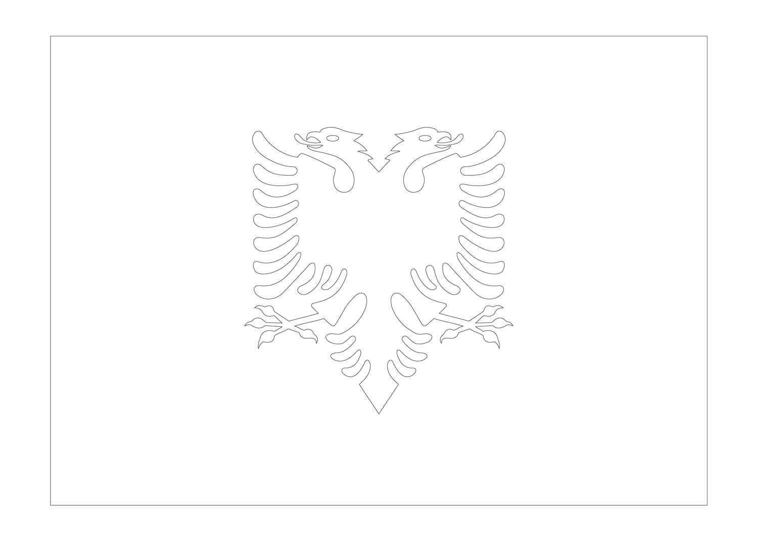 Coloriage Drapeau de Albanian