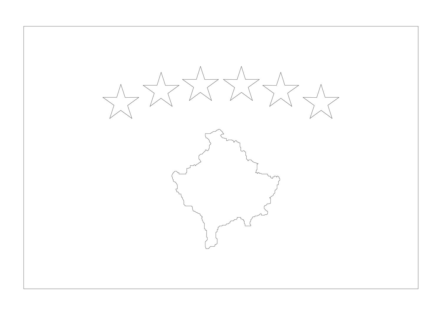 Coloriage Drapeau de Kosovo