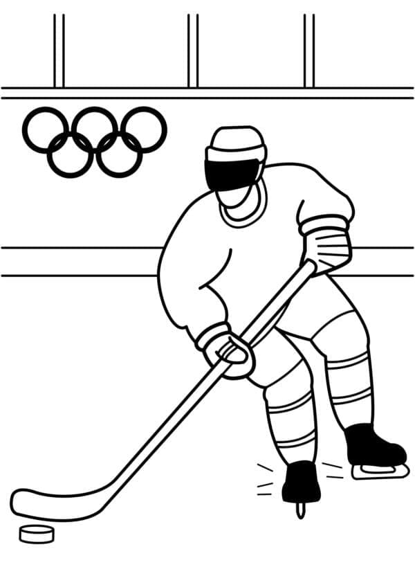 Coloriage Hockey olympique