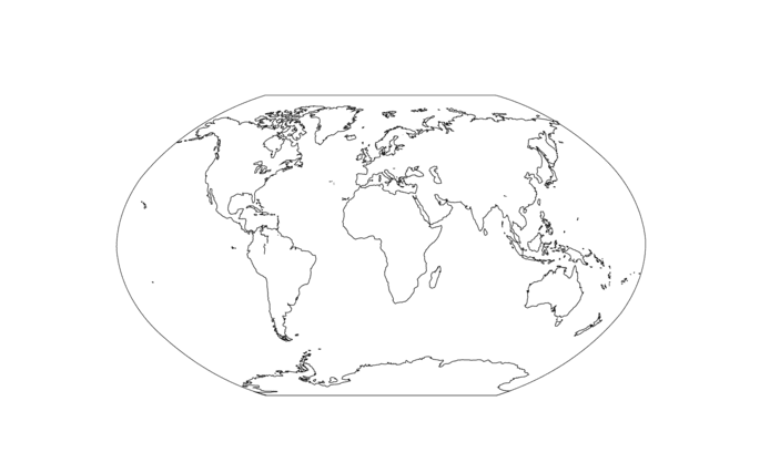 Coloriage Image de carte du monde vierge