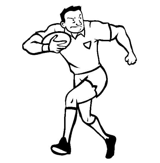 Coloriage Joueur de rugby imprimable