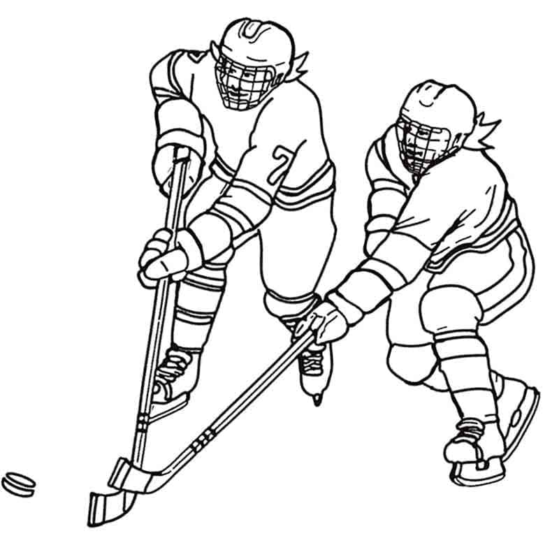 Coloriage Joueurs de hockey gratuits