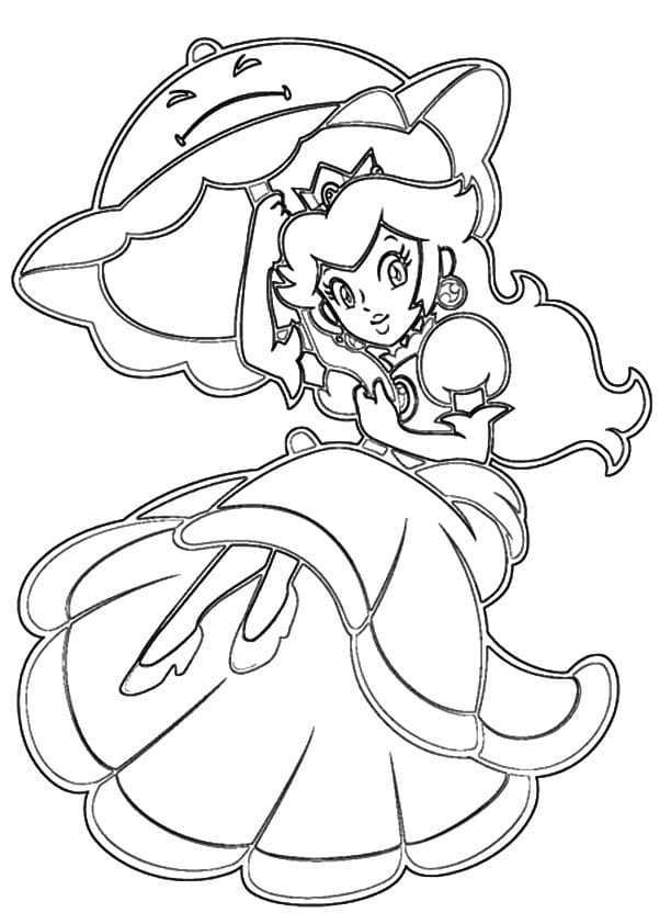 Coloriage La princesse Peach de Mario