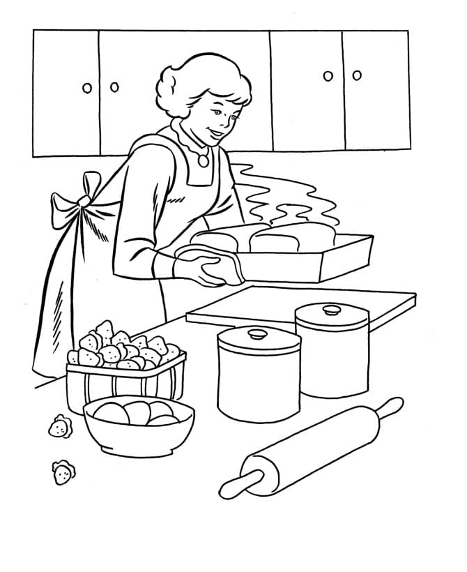 Coloriage Le cuisinier est génial