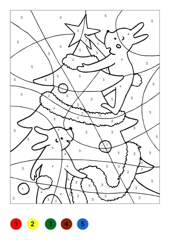 Coloriage Magique Noël basique