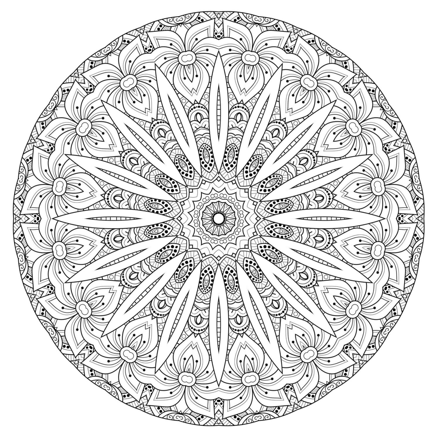 Coloriage Mandala de Noël 14