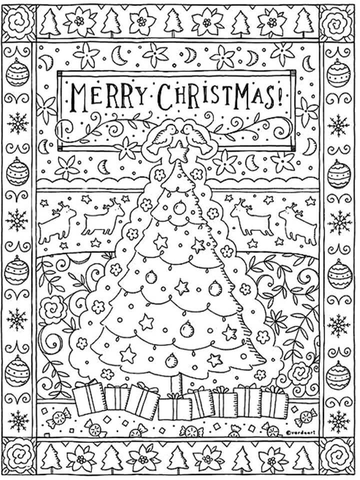 Coloriage Mandala de Noël normal