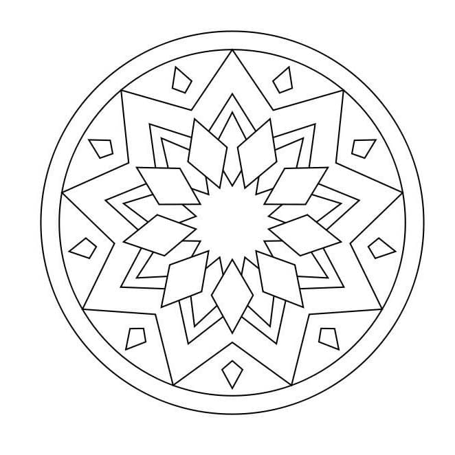 Coloriage Mandala Facile Gratuit