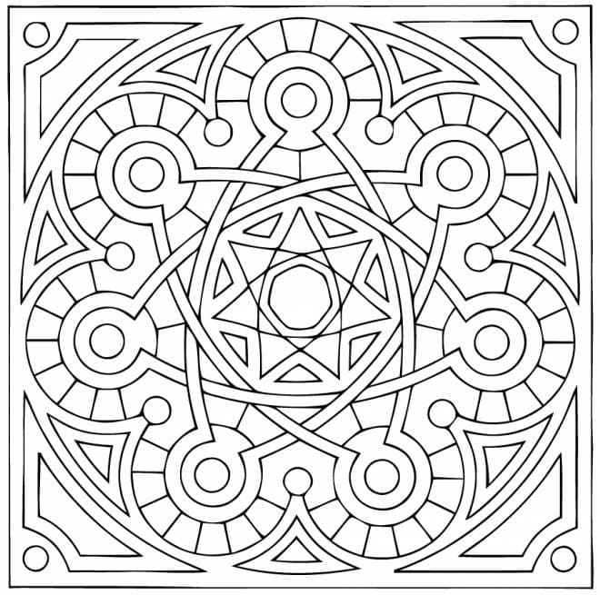 Coloriage Mandala Facile librement