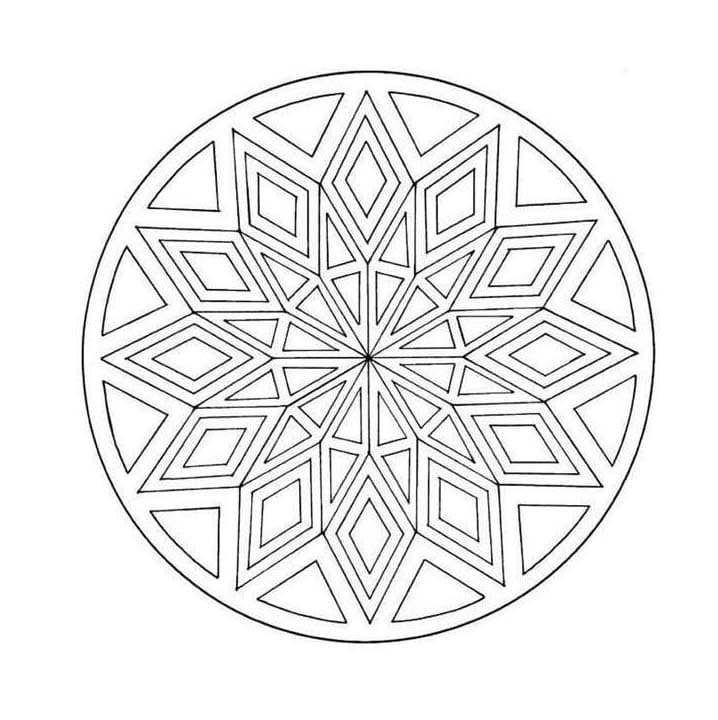 Coloriage Mandala Gratuit Facile