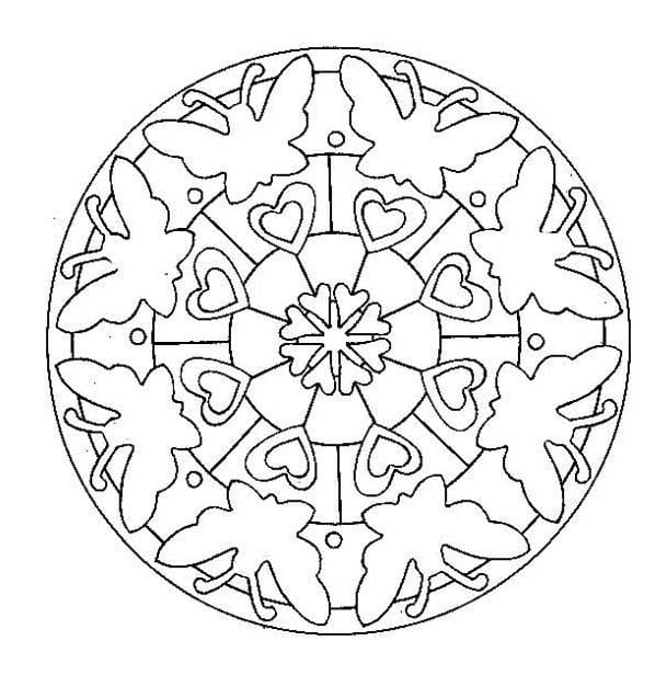 Coloriage Mandala Facile à imprimer