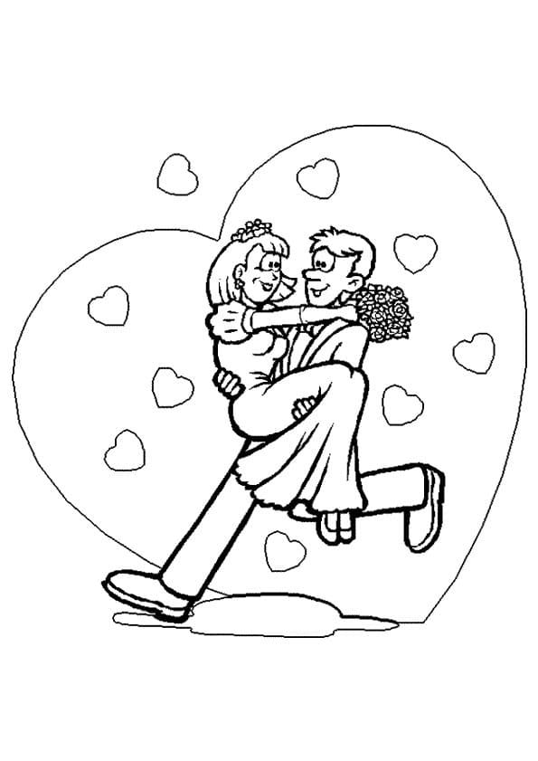 Coloriage Mariage 1