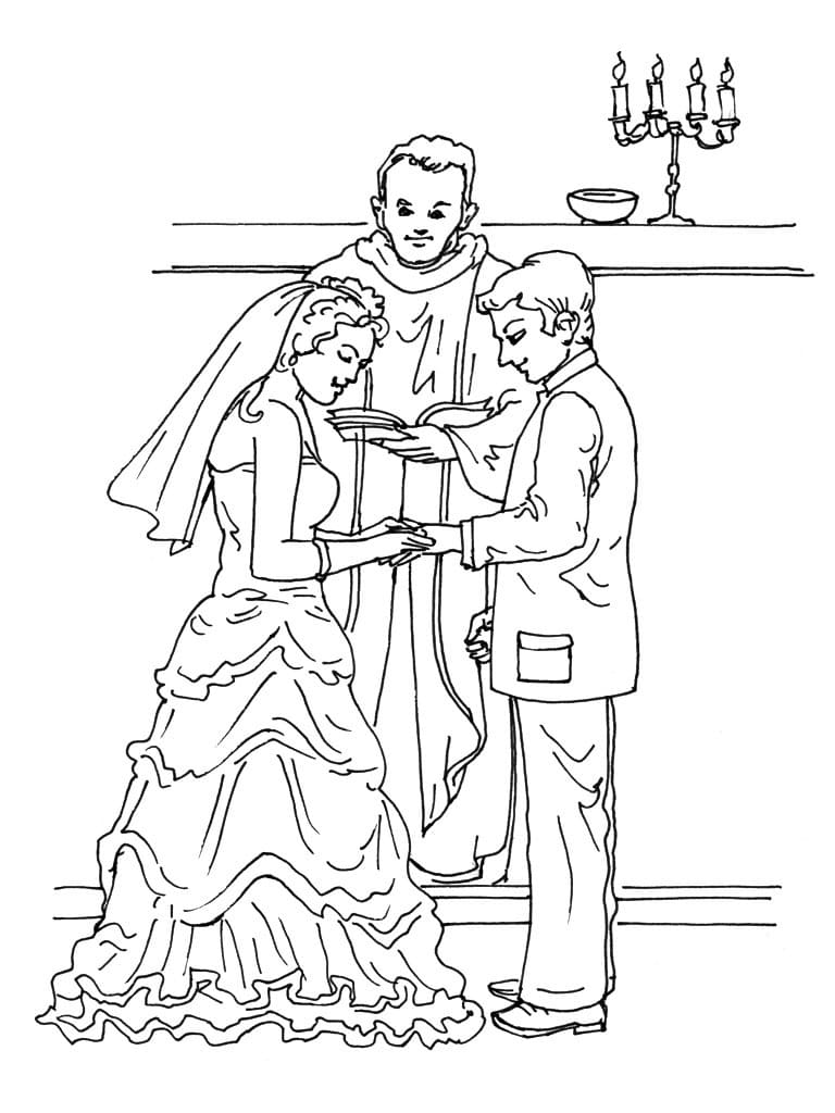 Coloriage Mariage 10