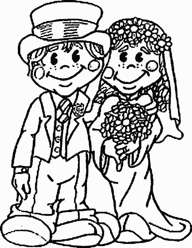 Coloriage Mariage 8